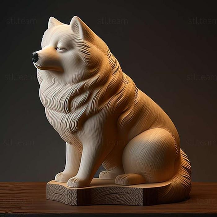 3D model Samoyed dog (STL)